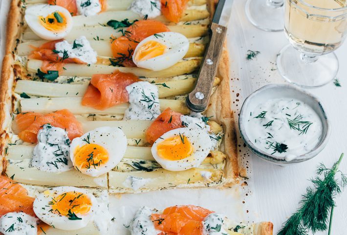 Plaattaart Met Asperges En Gerookte Zalm Fitgirl